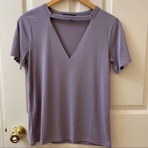 V neck cut out t-shirt
